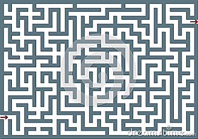 Gray labyrinth Stock Photo