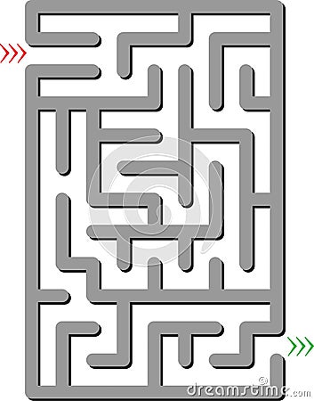 Gray labyrinth Vector Illustration