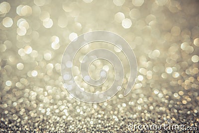 Gray lights and gray and yellow bokeh background for Valentine`s day, event and party concept. Golden background Stock Photo