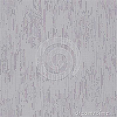 Gray Marl Blanket Knit Stitch Seamless Pattern. Homespun Handicraft Background. For Woolen Fabric, Cute Gender Neutral Grey Stock Photo