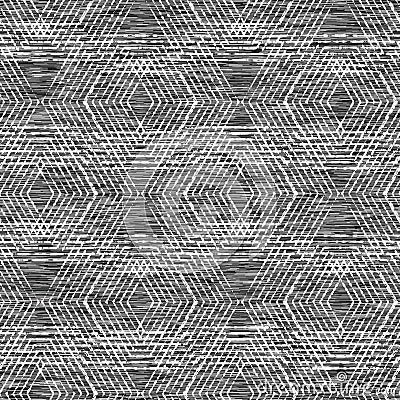 Grunge Hexagon Gray Marl Heather Seamless Pattern Vector Illustration