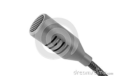 Gray microphone Stock Photo