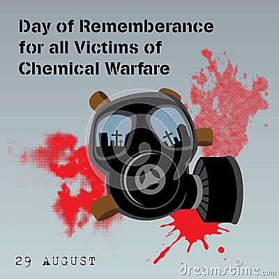 Gray Nuance for Day of Remembrance for All Victims of Chemical Warfare Vector Art Vector Illustration