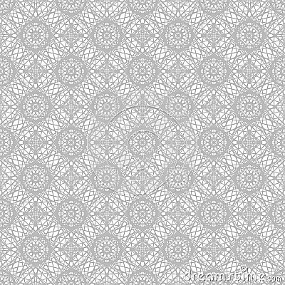 Gray ornate pattern. Seamless vector Vector Illustration