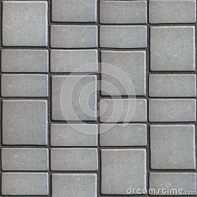 Gray Paving Slabs that Mimic Natural Stone Stock Photo