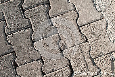 Gray Paving Slabs, Sidewalk Coverage. Seamless Tileable Texture. Stock Photo
