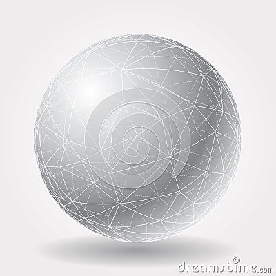 Gray polysphere Vector Illustration