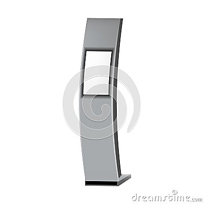 Gray POS POI Outdoor/Indoor Solo 3D Advertising Display Vector Illustration