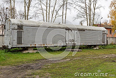 Old railway car Stock Photo