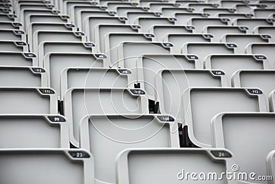 Gray seats Stock Photo