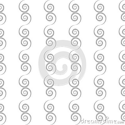 Gray spiral seamless pattern background Vector Illustration