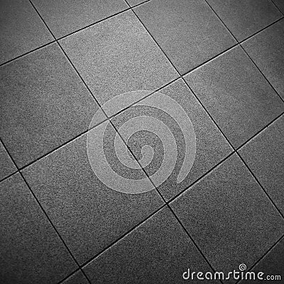 Gray Square Tile Floor Stock Photo