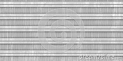 Gray stripe fluted metal fencing backdrop Stock Photo