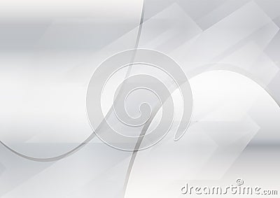 Gray vector abstract waves background with wavy lines Vector Illustration