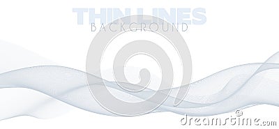 Gray waves. Abstract background of thin grey wavy lines Stock Photo