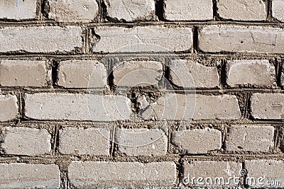 Gray weathered brick wall texture. Stock Photo