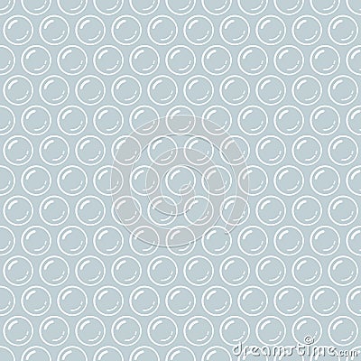 Gray and white bubble wrap packing material seamless pattern, vector Vector Illustration