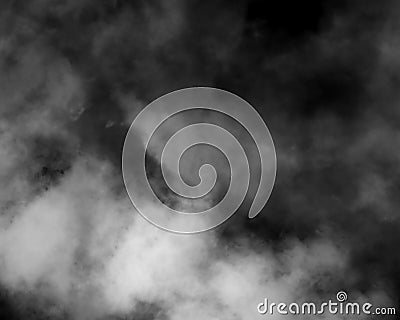 Gray and white fog and smoke and mist effect on black background and white fog on the black background Stock Photo