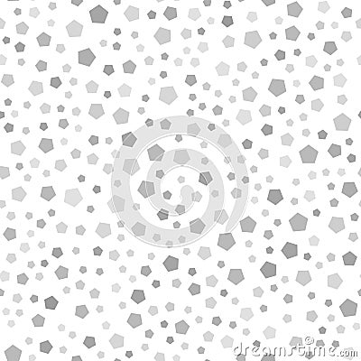 Gray and white pentagon pattern. Seamless vector Vector Illustration