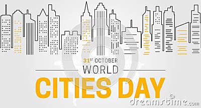 Gray World Cities Day Background Illustration Vector Illustration