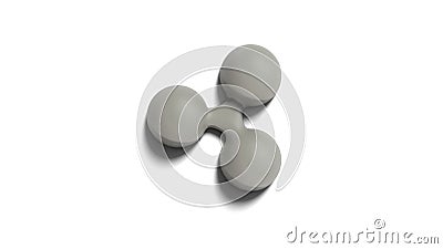 Gray xrp ripple sign icon Isolated with white background. 3d render isolated illustration, cryptocurrency, crypto, business, Cartoon Illustration