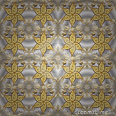 Gray, yellow and brown and golden pattern Stock Photo