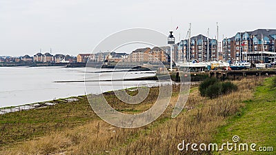 Grays Essex Uk waterside apartments. Stock Photo