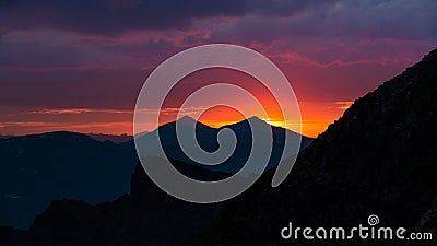 Grays and Torreys Peak at Sunset Stock Photo