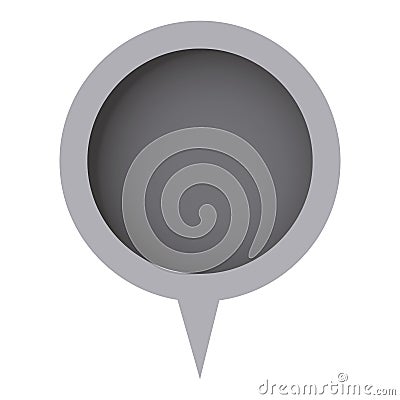 grayscale circle chat bubble icon Cartoon Illustration