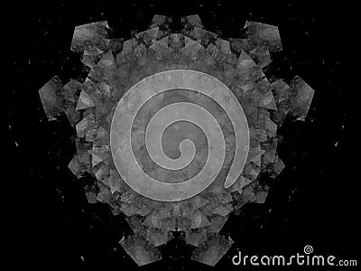 Grayscale fractal background. Digital collage. Stock Photo