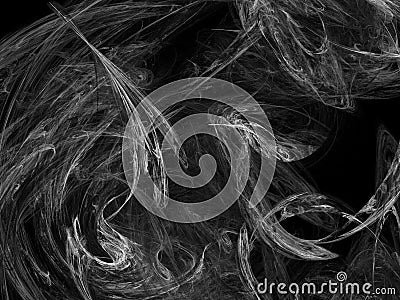 Grayscale fractal background . Digital collage. Stock Photo