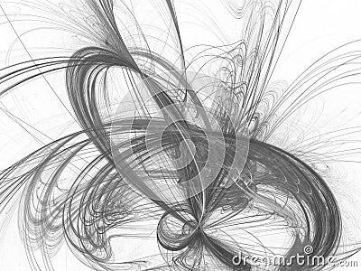 Grayscale fractal background . Digital collage. Stock Photo