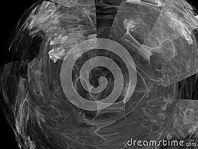 Grayscale fractal background . Digital collage. Stock Photo