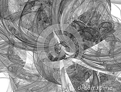 Grayscale fractal background . Digital collage. Stock Photo