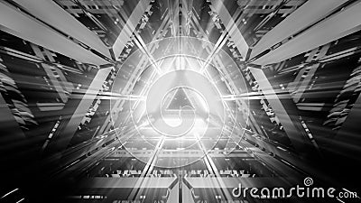 Grayscale futuristic abstract background with beautiful light effects Stock Photo