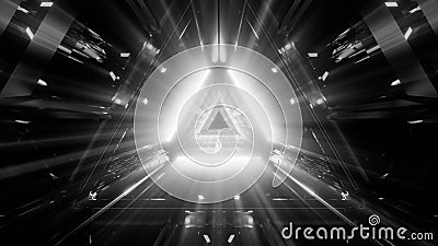 Grayscale futuristic abstract background with beautiful light effects Stock Photo