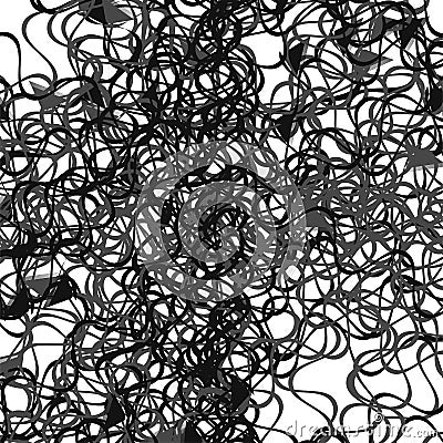 Grayscale / greyscale abstract art with deformation, distortion effect on random lines. Random, chaotic texture. Distress mix of Vector Illustration
