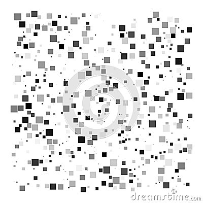 Grayscale random squares, checkered pattern Vector Illustration