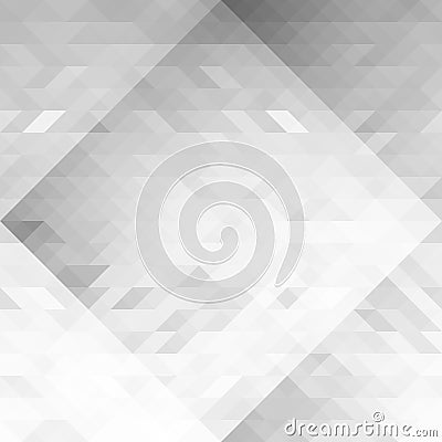 Grayscale triangles abstraction geometric seamless background. Gray polygon pattern Vector Illustration