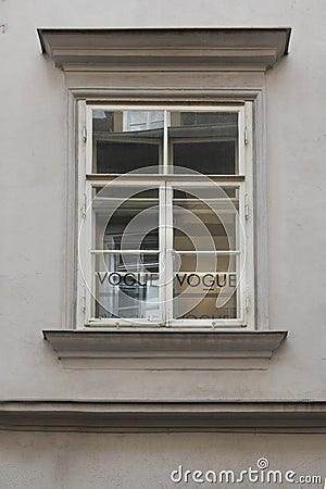Vogue brand window shop in Graz Editorial Stock Photo