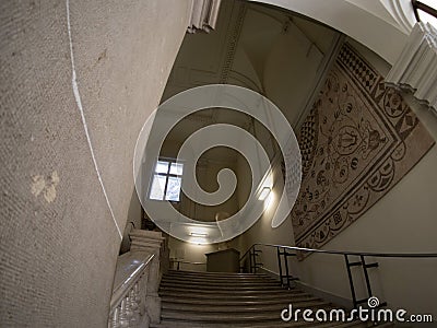 Graz Karl Franzens University main building alley Editorial Stock Photo