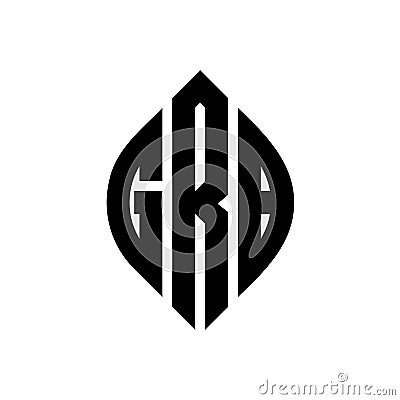 GRB circle letter logo design with circle and ellipse shape. GRB ellipse letters with typographic style. The three initials form a Vector Illustration