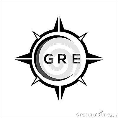 GRE abstract technology circle setting logo design on white background. GRE creative initials letter logo Vector Illustration