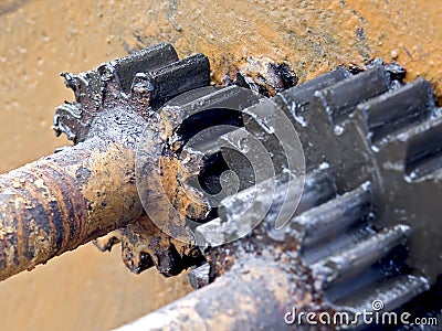 Greased gears Stock Photo