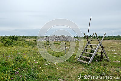 The Great Alvar on Baltic sea island Oland Stock Photo