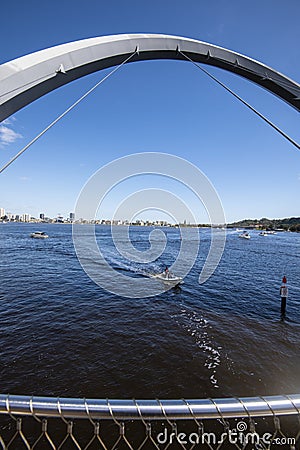 The Great Arch at Queen Elizabeth Quay, Perth, Western Australia Editorial Stock Photo
