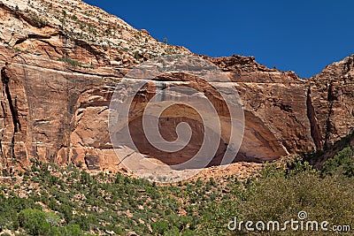 The Great Arch in Zion Stock Photo