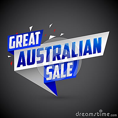 Great Australian sale, vector modern colorful promotional banner Vector Illustration