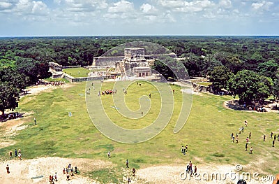 Great Ball Court and Temple of the Jaguars, Chichen Itza, Mexico Editorial Stock Photo