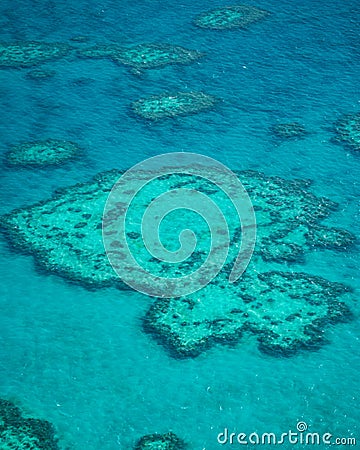 Great Barrier Reef Aerial picture Stock Photo